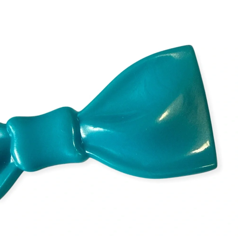 Vintage Mod Baby Blue French Bow Barrette, Hair Clip, Made in France, Deadstock‎